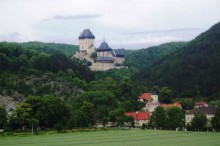 Panoramic view of the Castle Karlštejn